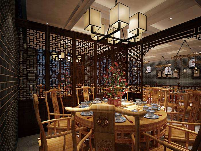 中式面館裝修設(shè)計效果圖