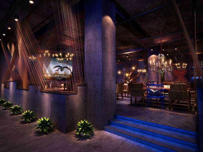 工業(yè)風(fēng)燒烤店裝修設(shè)計效果圖