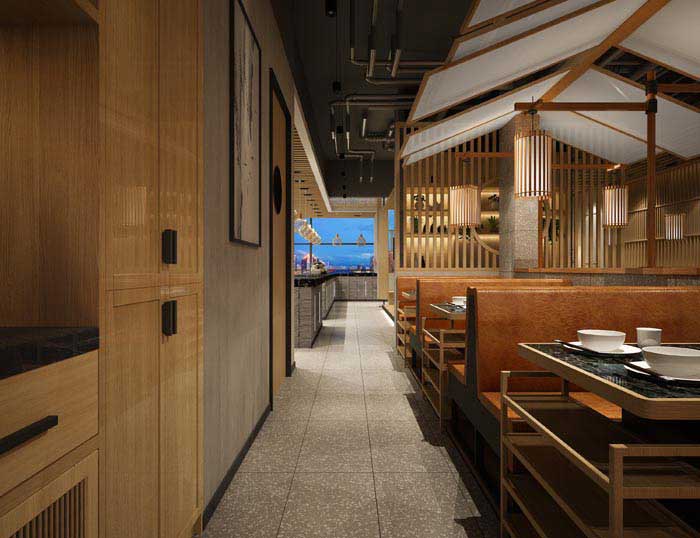 350平米燒烤餐廳裝修設(shè)計效果圖