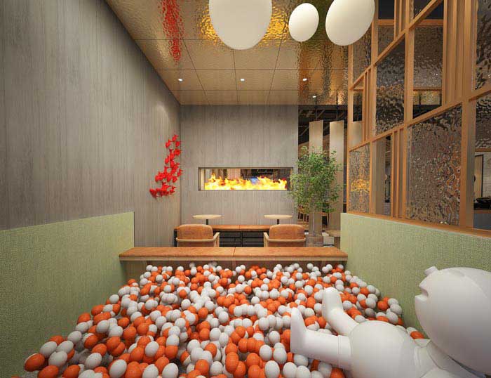 350平米燒烤餐廳裝修設(shè)計效果圖