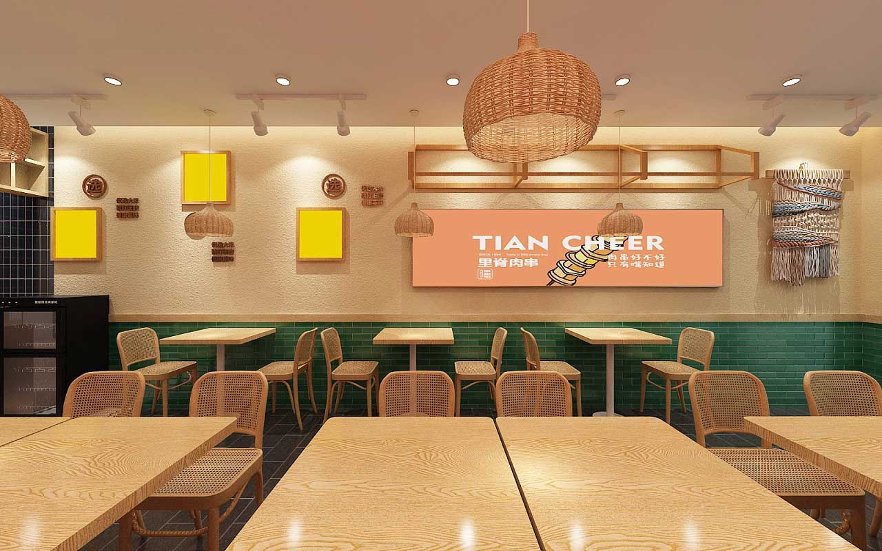 鄭州米線(xiàn)店裝修效果圖-米線(xiàn)店裝修設(shè)計(jì)案例