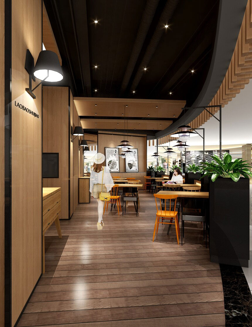 鄭州水餃店設計-水餃店裝修設計效果圖