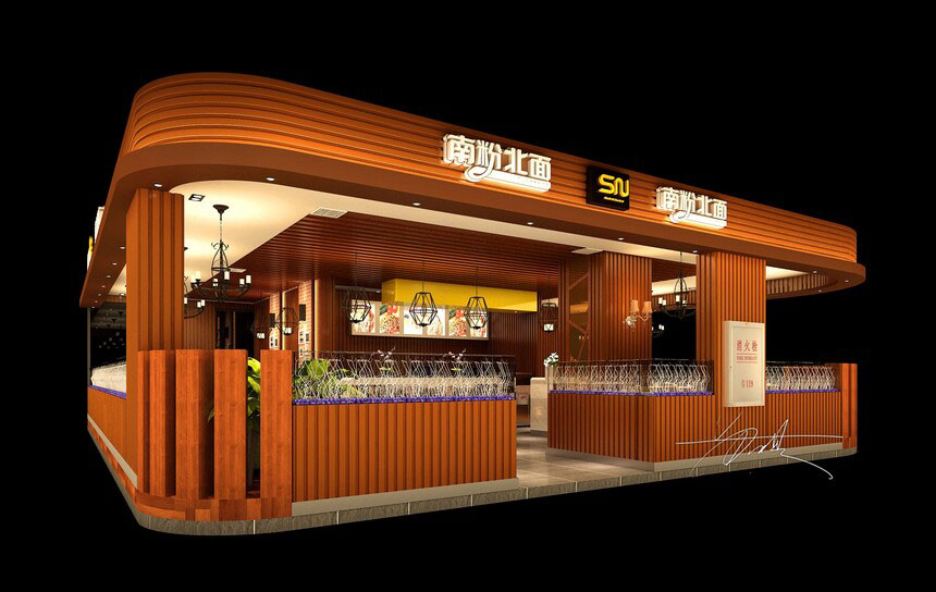 鄭州米粉店設(shè)計-米粉店裝修設(shè)計效果圖