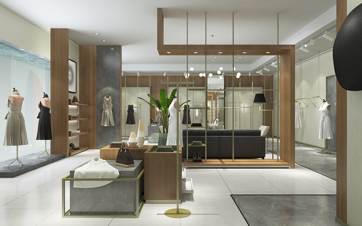 180平米服裝門店裝修設(shè)計(jì)效果圖