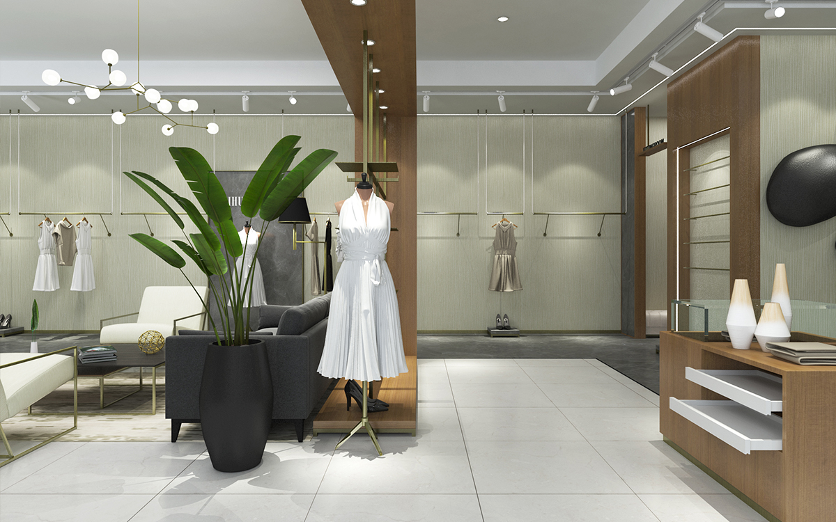 180平米服裝門店裝修設(shè)計(jì)效果圖