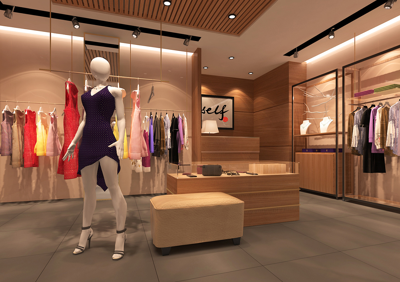 230平米品牌女裝店裝修設(shè)計效果圖