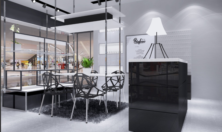 52平米鄭州品牌首飾門店設(shè)計(jì)效果圖