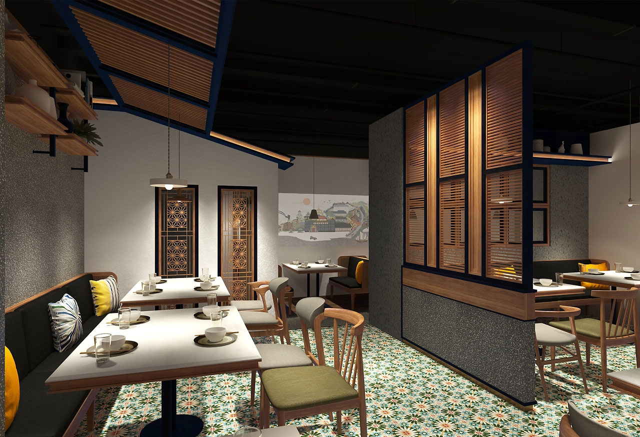 285平米鄭州中餐廳裝修設(shè)計效果圖