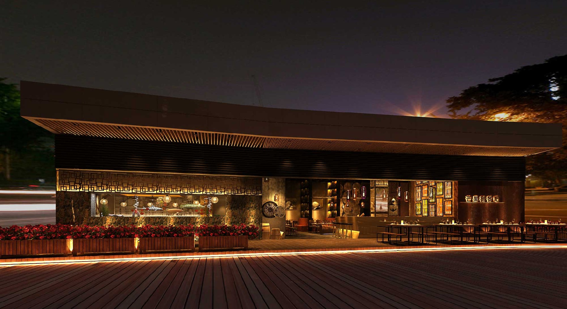 600平米洛陽(yáng)休閑餐廳裝修設(shè)計(jì)效果圖