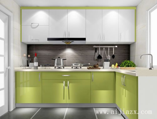 低調(diào)舒適的L型現(xiàn)代簡(jiǎn)廚房裝修效果圖